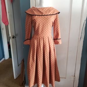 Tatyana Iced Coffee Polka Dot Dress